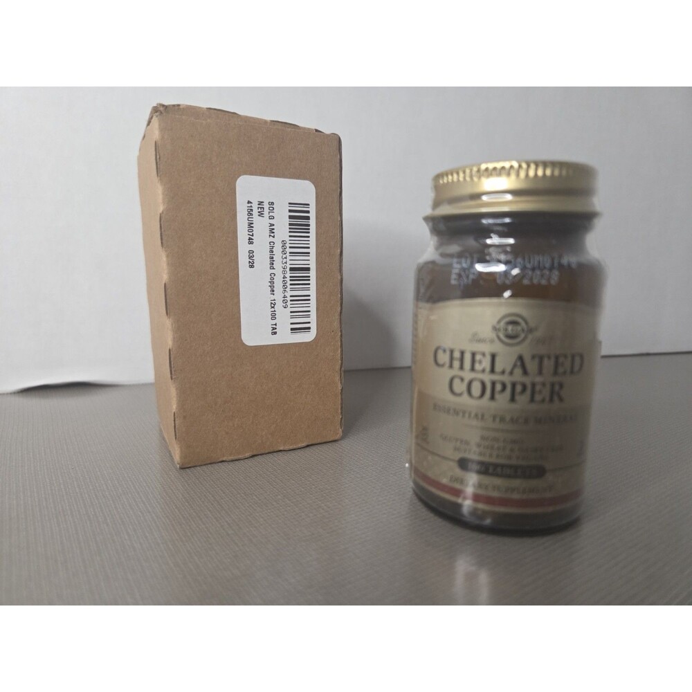 Solgar Chelated Copper 100 Tablets Exp. 2028